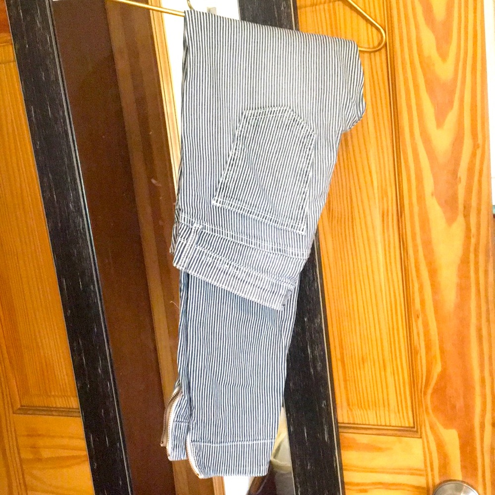 Current/Elliot low rise striped skinny jeans